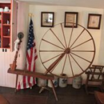 Spinning wheel and flag